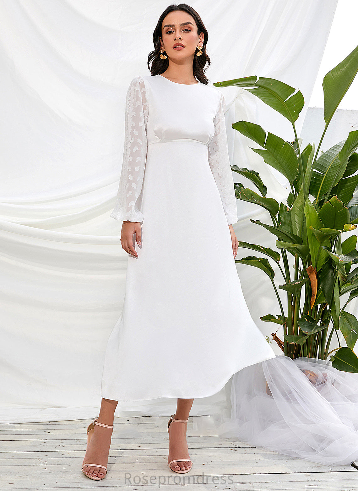Dress Wedding Dresses A-Line Gertrude Tea-Length Wedding