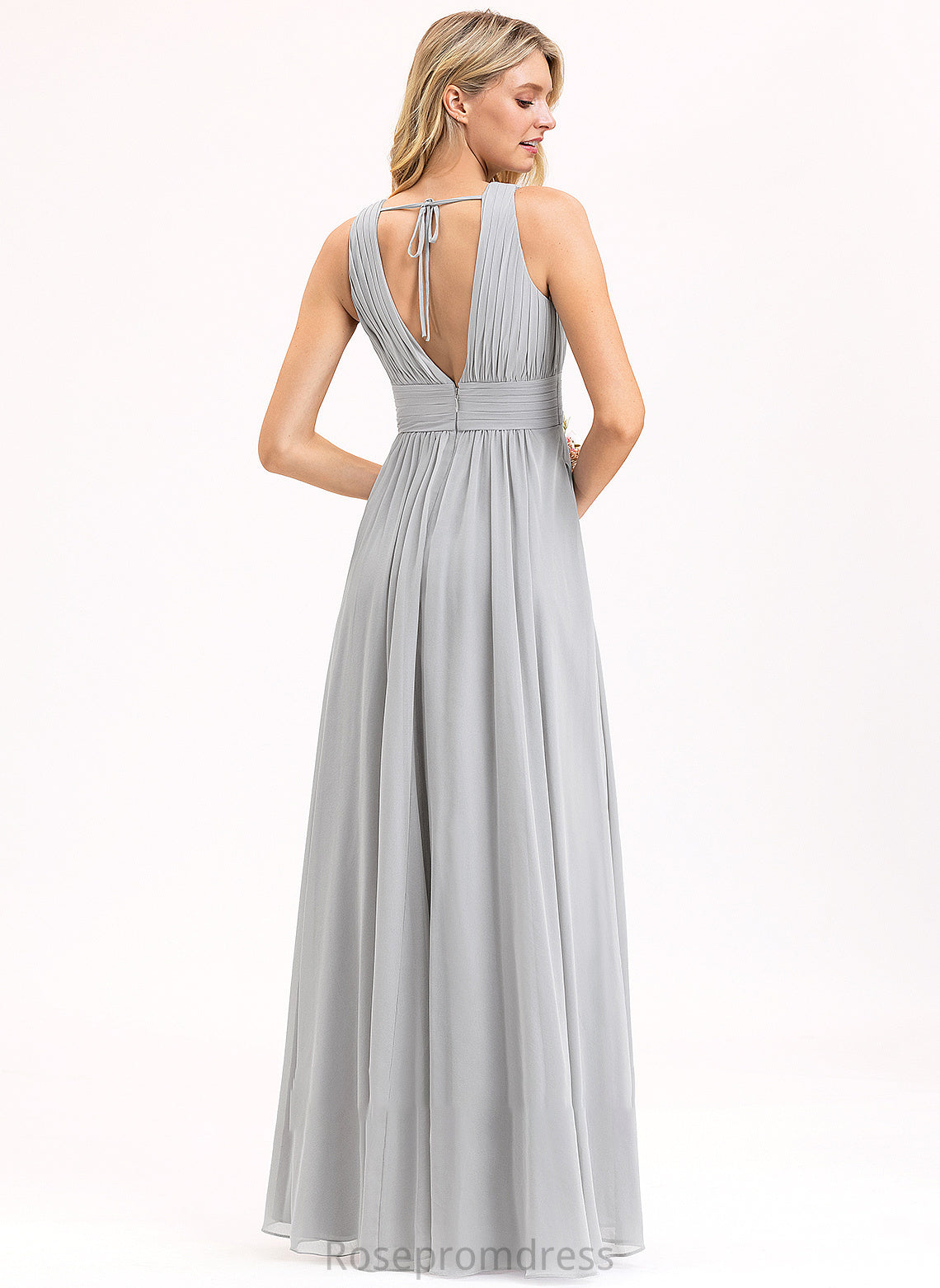 Fabric Length Neckline A-Line Bow(s) V-neck Floor-Length Pockets Silhouette Ruffle Embellishment Gianna Bridesmaid Dresses
