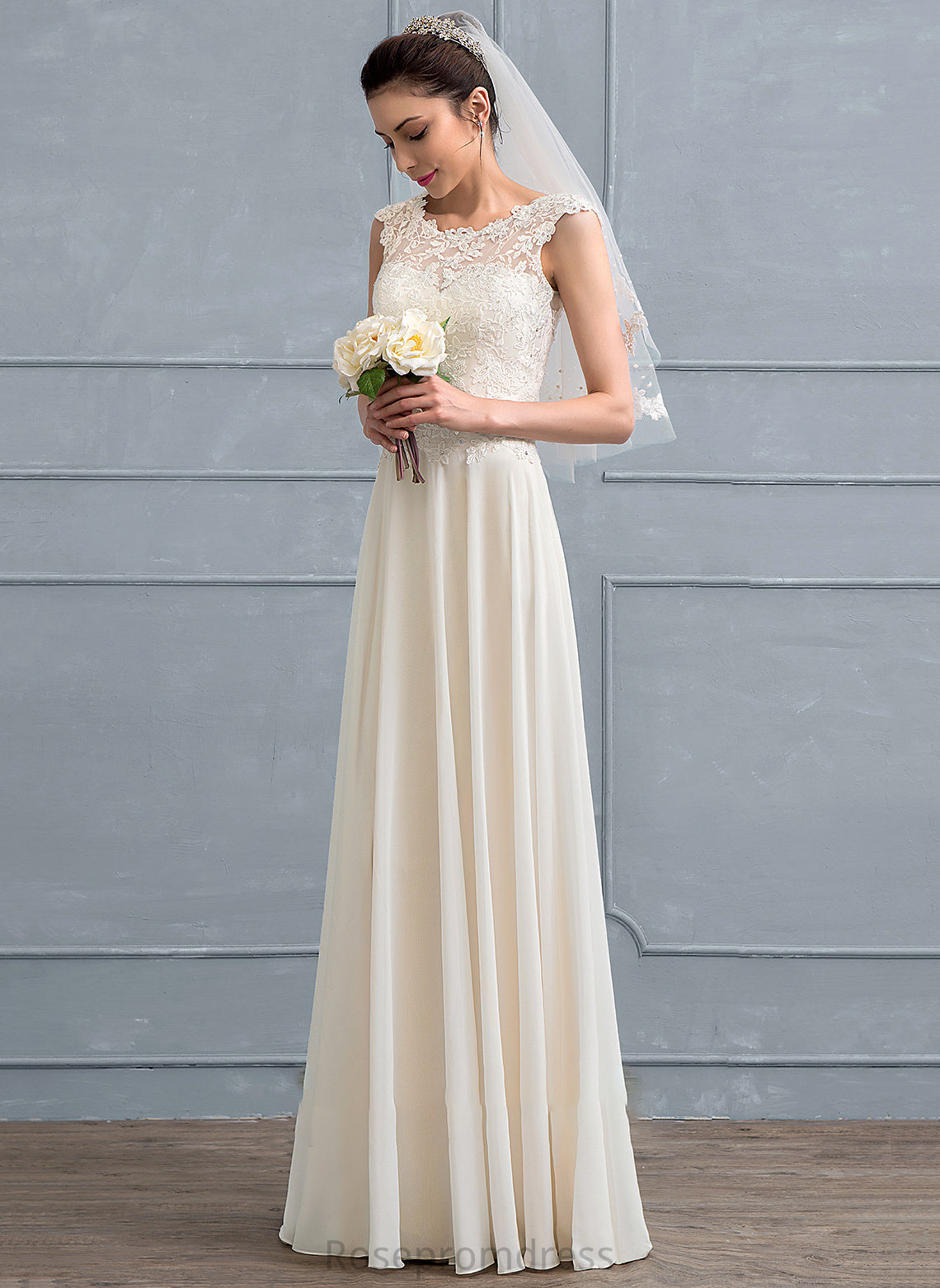 Chiffon Sofia Wedding Dresses Floor-Length Wedding Beading A-Line Sequins With Dress
