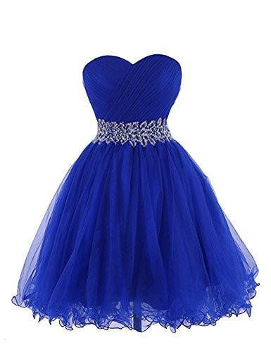 Sweetheart Short Blue Bridesmaid Dresses Homecoming Dresses RS769