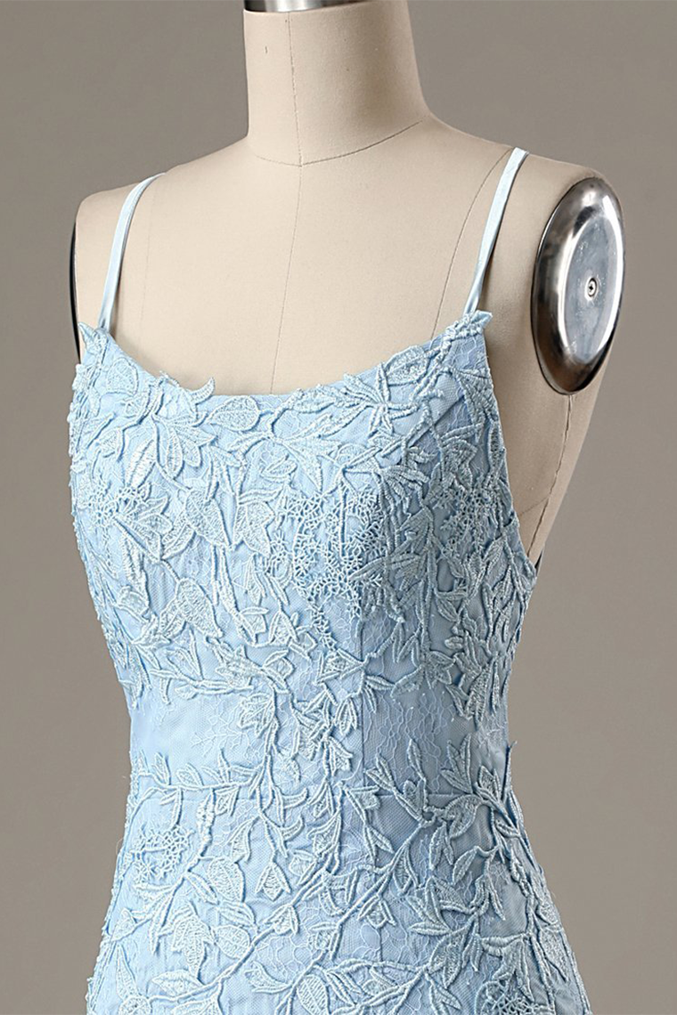 Tight Bodycon Sophia Homecoming Dresses Blue Backless Party Dress