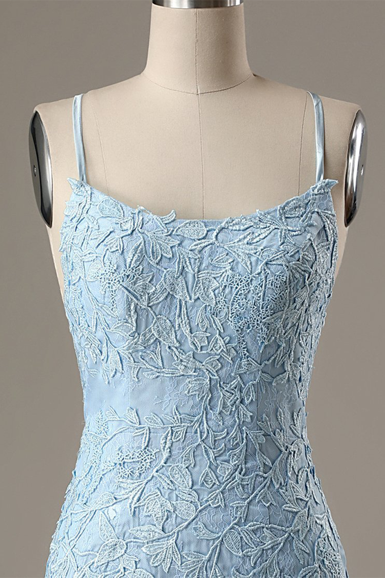 Tight Bodycon Sophia Homecoming Dresses Blue Backless Party Dress