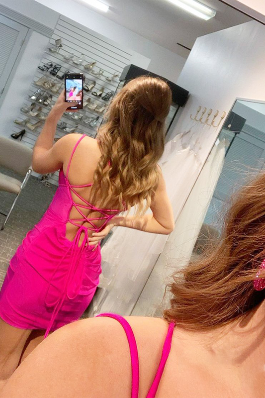 V-Neck Sexy Halter Brenda Pink Homecoming Dresses Hot