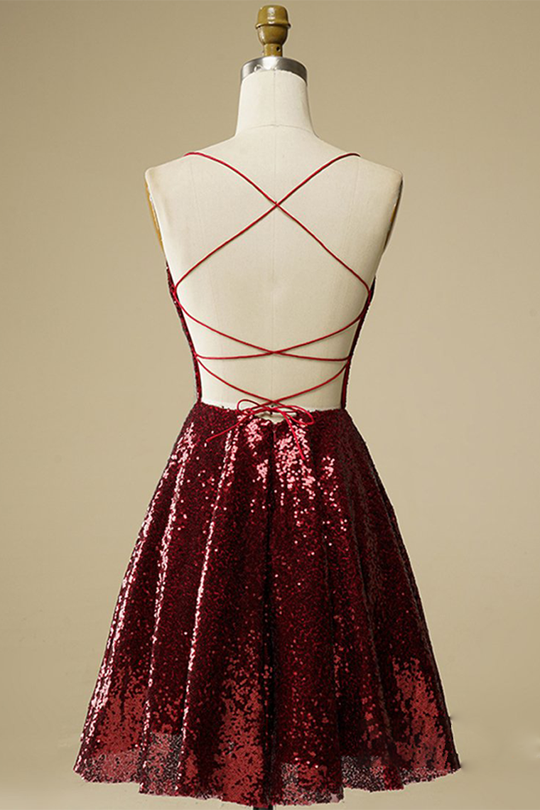 Sheath/Column Sequins Ruffles V-Neck Sleeveless Floor-Length Homecoming Dresses Jaylene Dresses