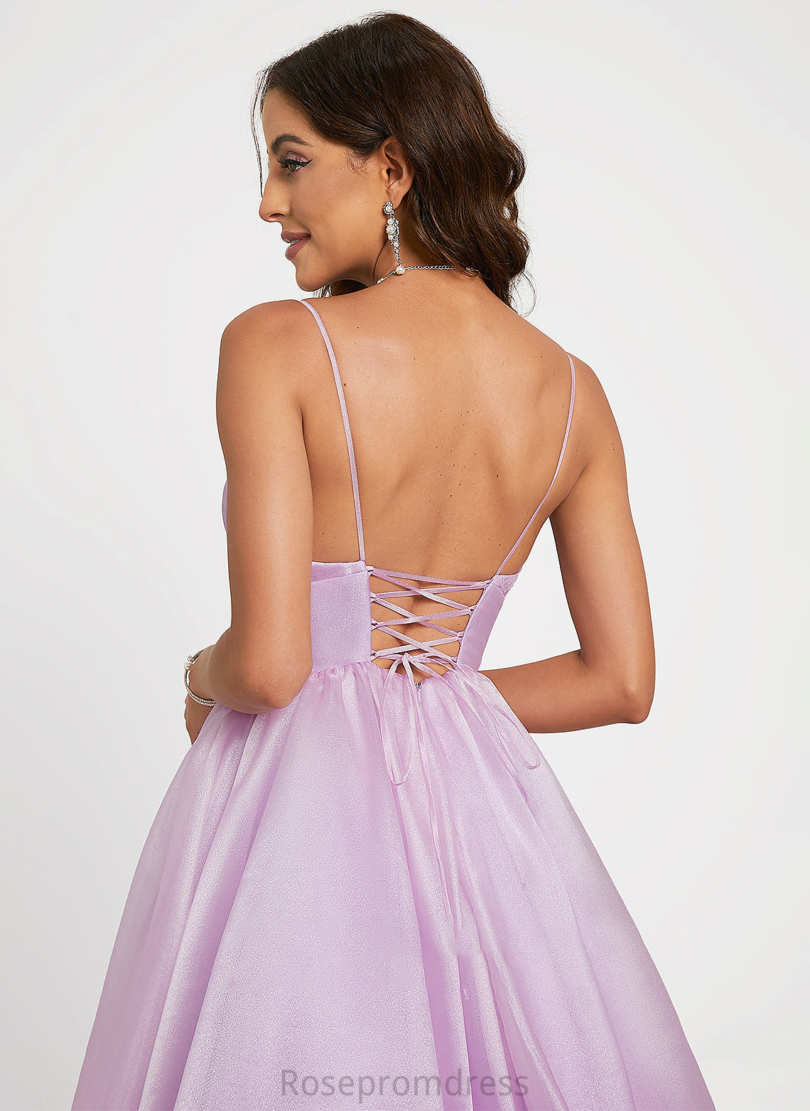 Prom Dresses Sweep V-neck Train Ball-Gown/Princess Organza Nina