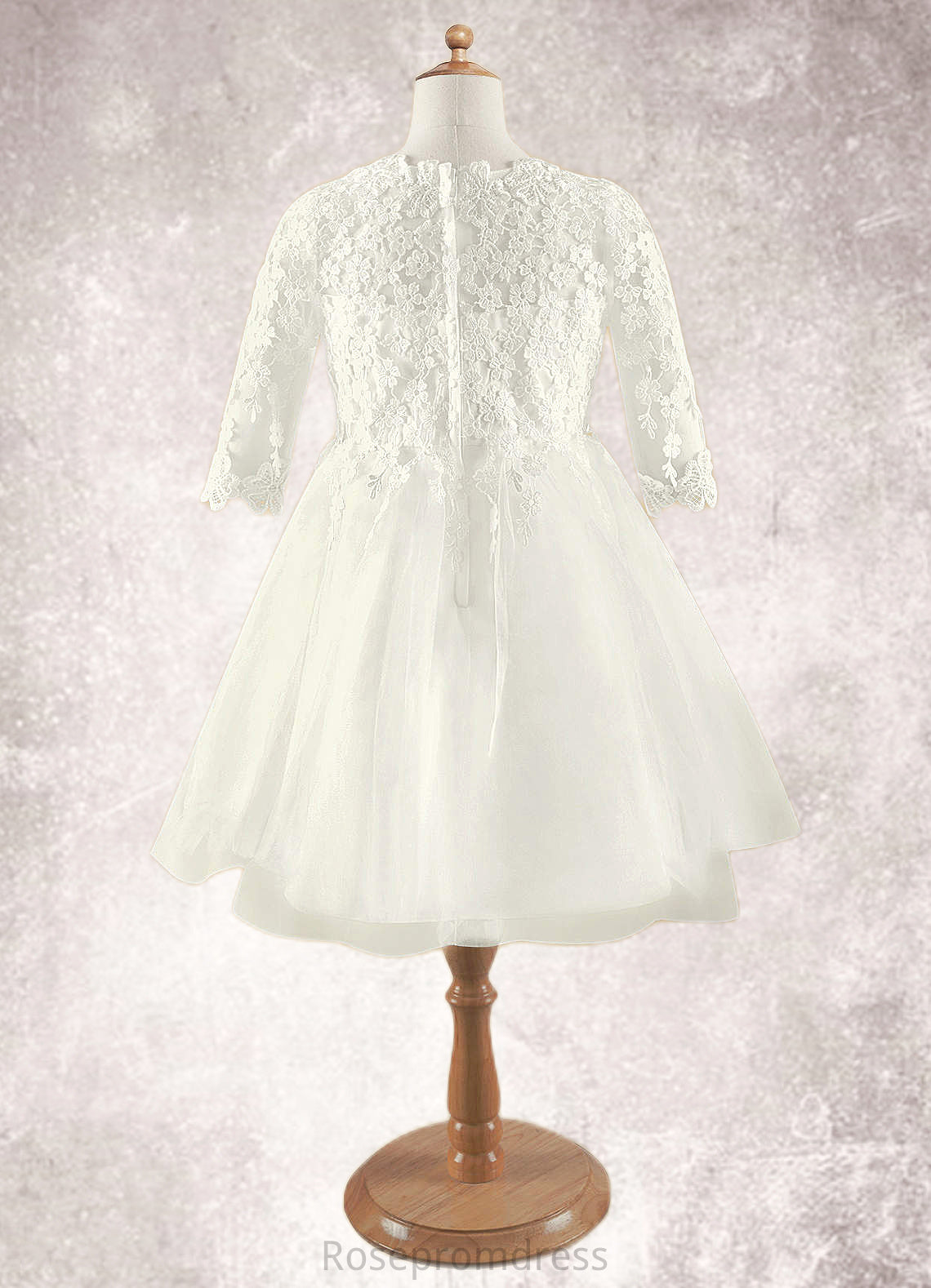 Tamia Ball-Gown Lace Tulle Knee-Length Dress SRSP0020241