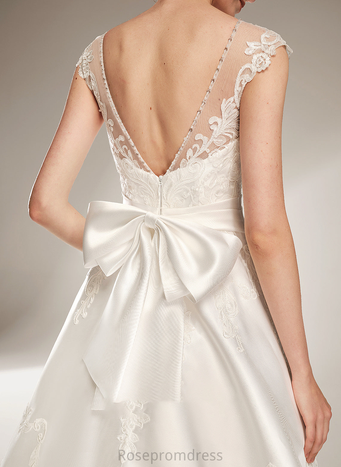 Ball-Gown/Princess With Sequins Dress Chapel Beading Train Anika Wedding Scoop Wedding Dresses Neck