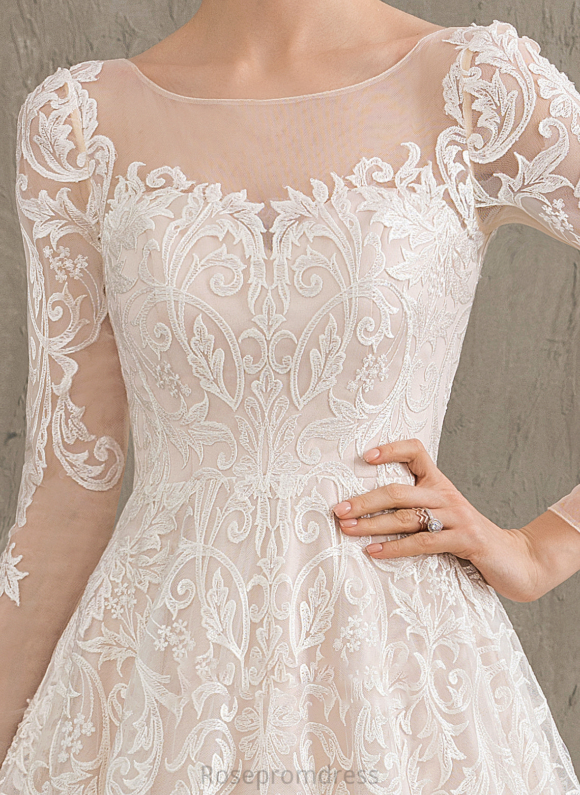 Court Illusion Wedding Lace Kit Train Wedding Dresses Dress Ball-Gown/Princess