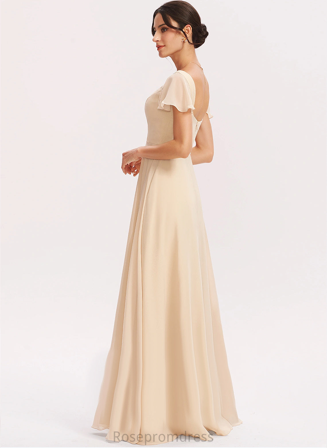 Fabric Length Floor-Length Silhouette Square Straps&Sleeves A-line Neckline Peggie Natural Waist Floor Length A-Line/Princess Bridesmaid Dresses
