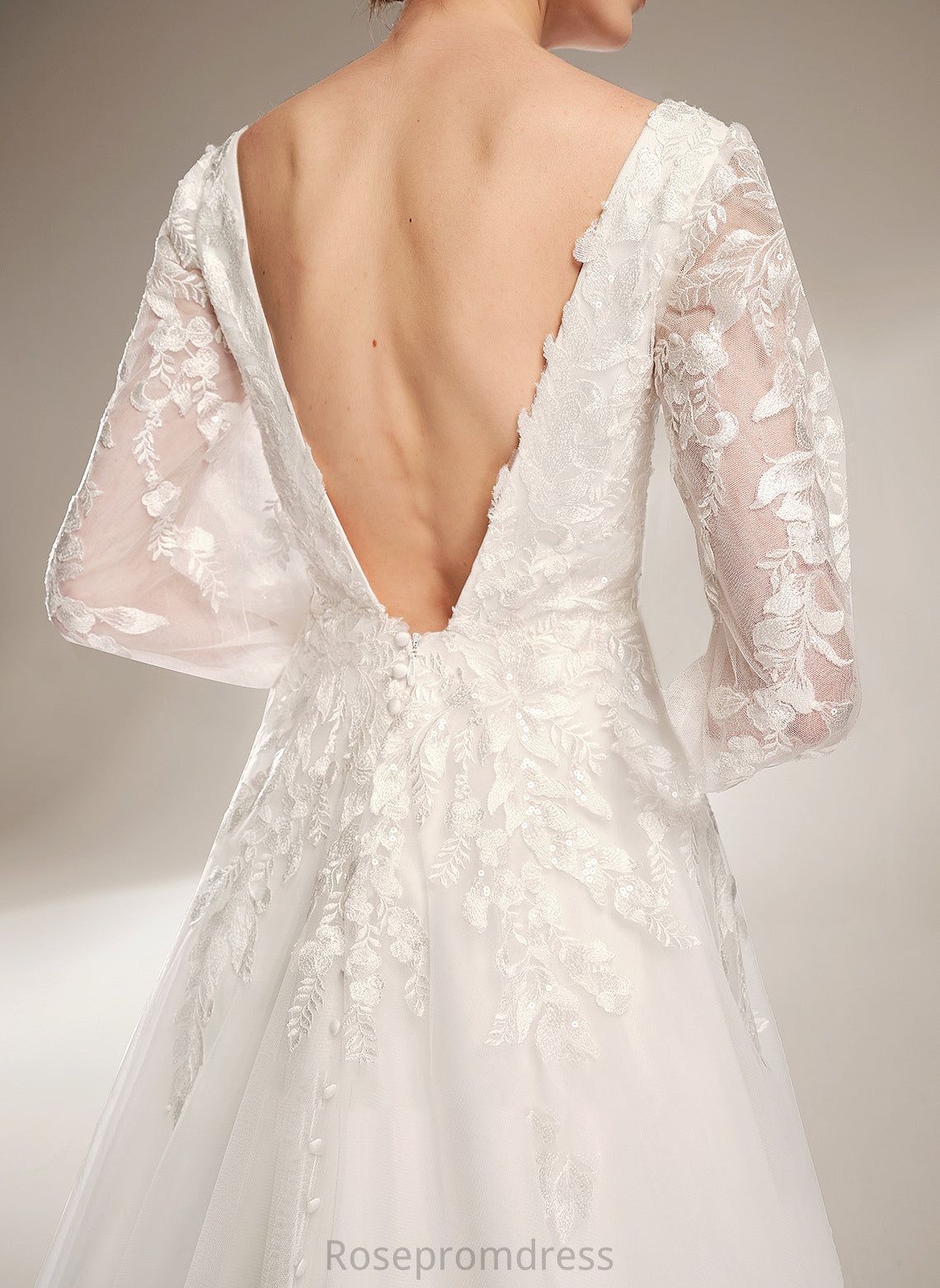 Eva With Sequins V-neck Chapel Wedding Train Wedding Dresses Dress Ball-Gown/Princess