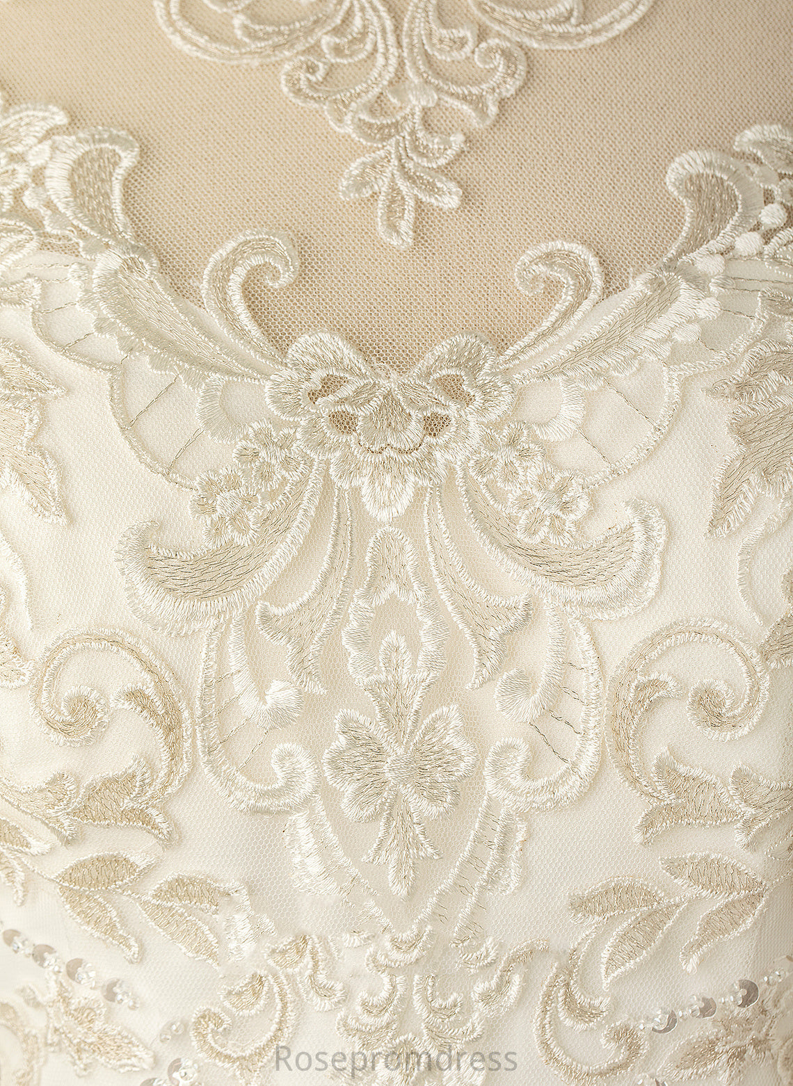 Dress Scoop Chiffon A-Line With Beading Neck Dayanara Sequins Wedding Wedding Dresses Asymmetrical Lace