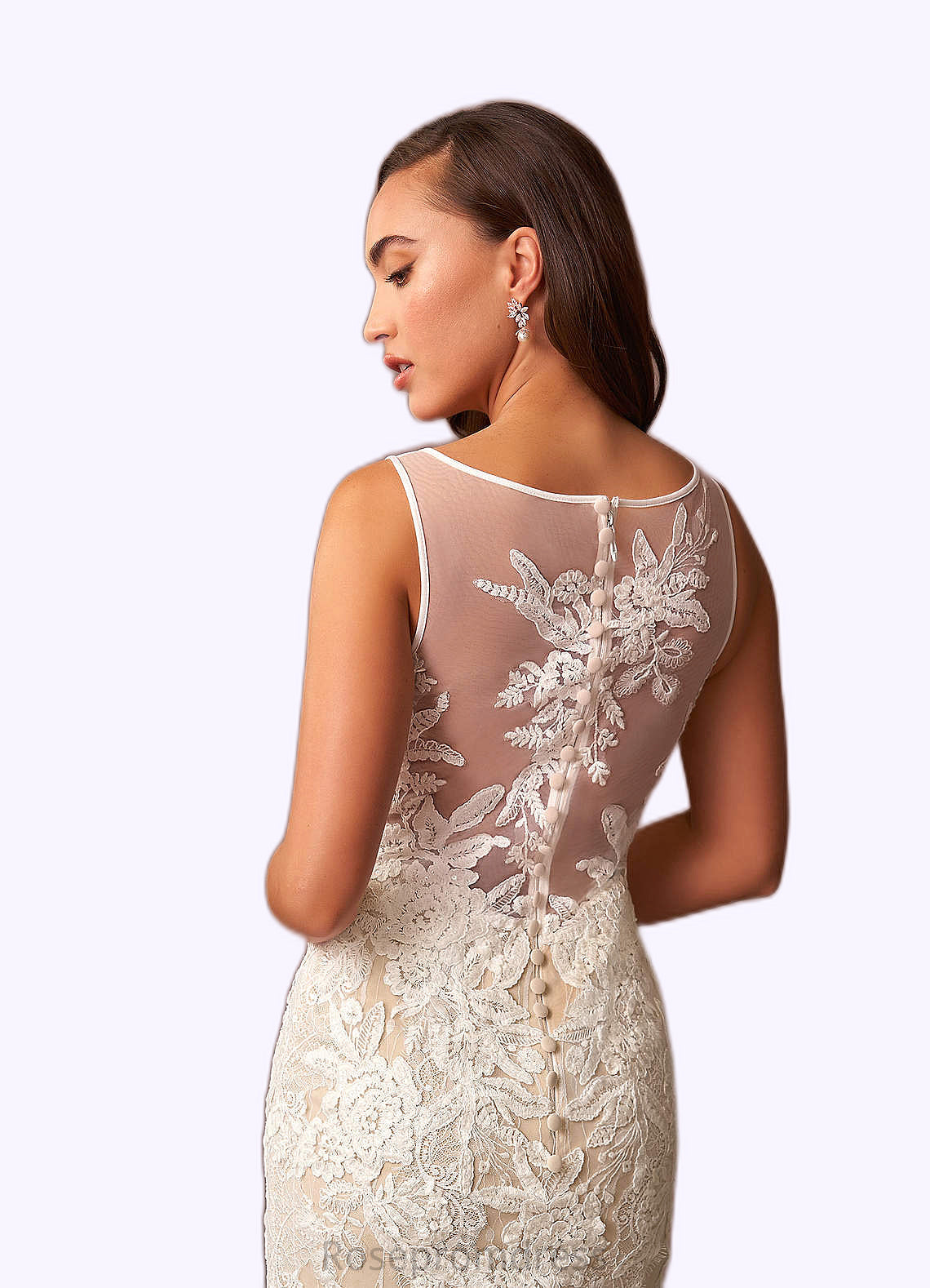 Laylah Mermaid Sequins Tulle Chapel Train Dress SRSP0020058