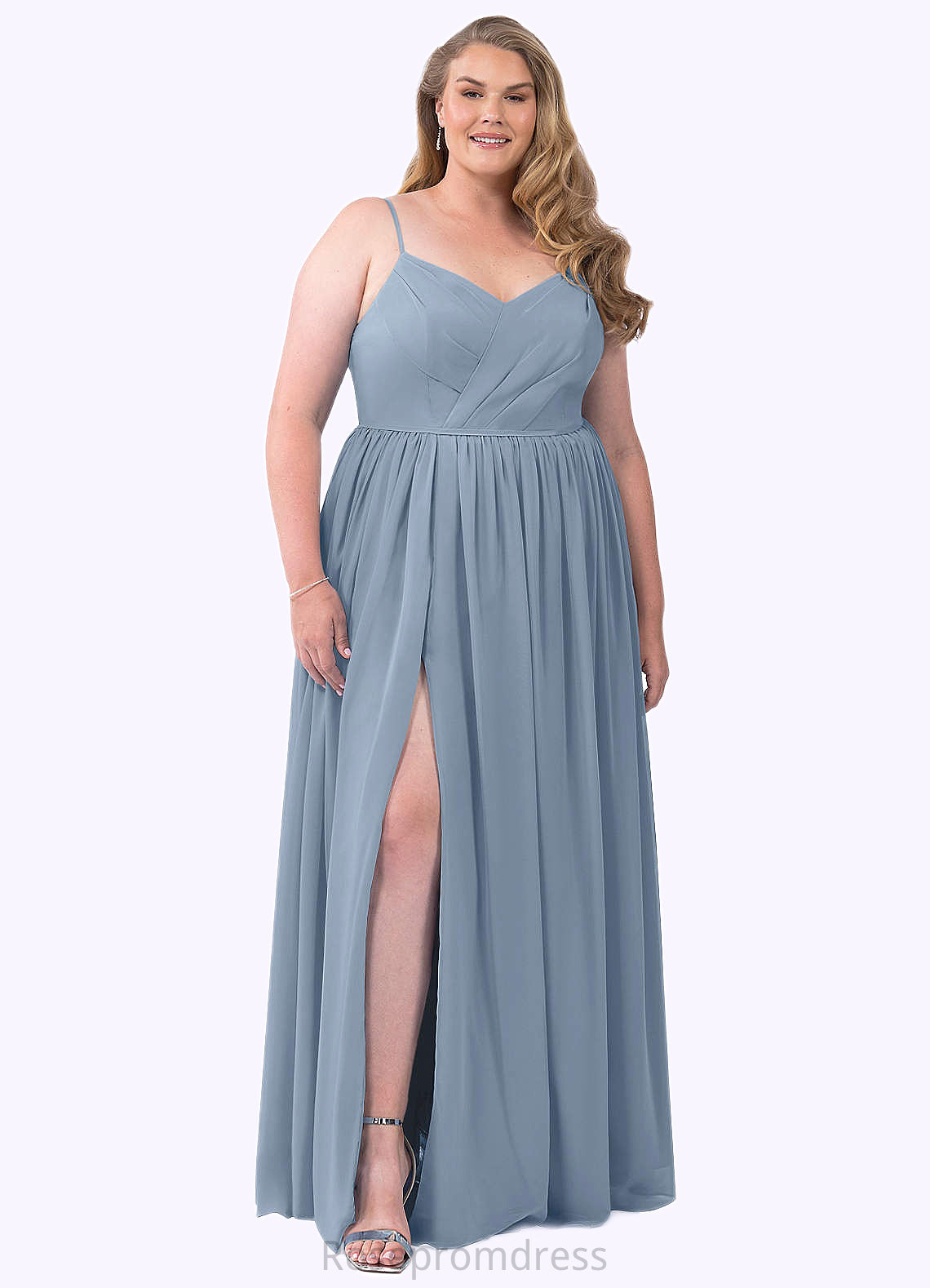 Aurora A-Line Pleated Chiffon Floor-Length Dress SRSP0019597