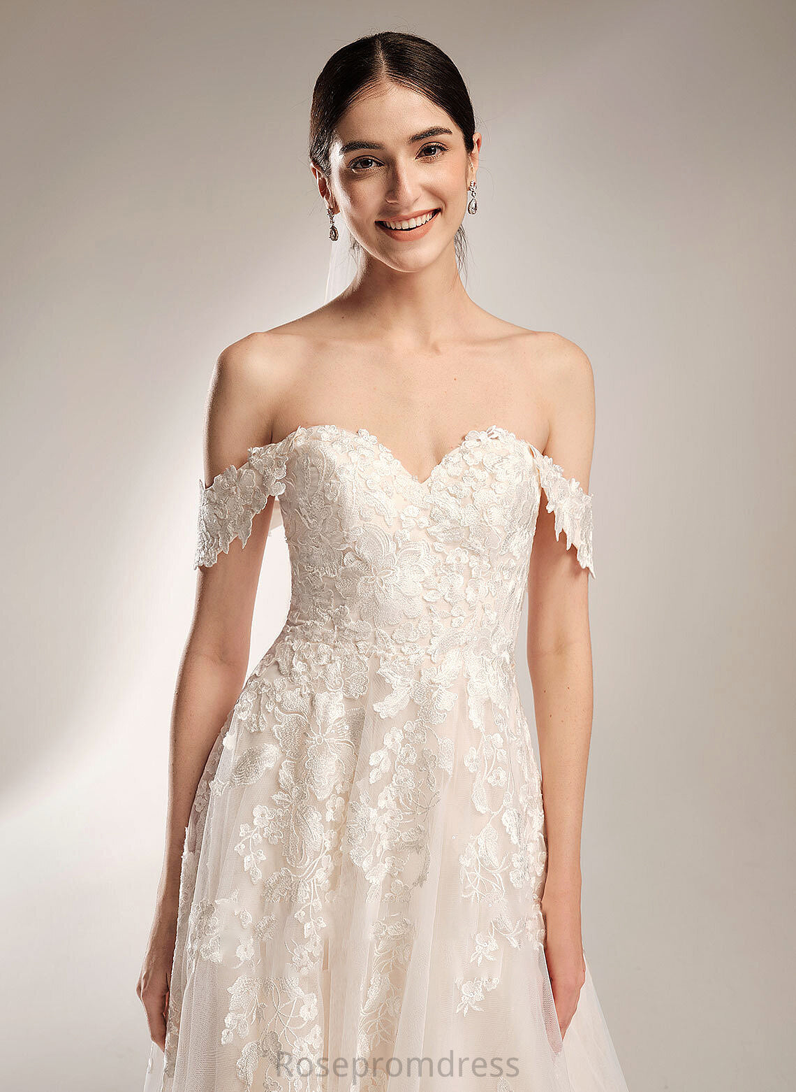 Kristina Off-the-Shoulder Ball-Gown/Princess Chapel Wedding Dresses Wedding Train Dress