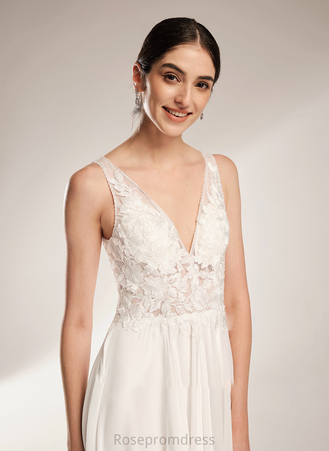Guadalupe With V-neck Beading Sequins Court Train Dress A-Line Wedding Dresses Wedding