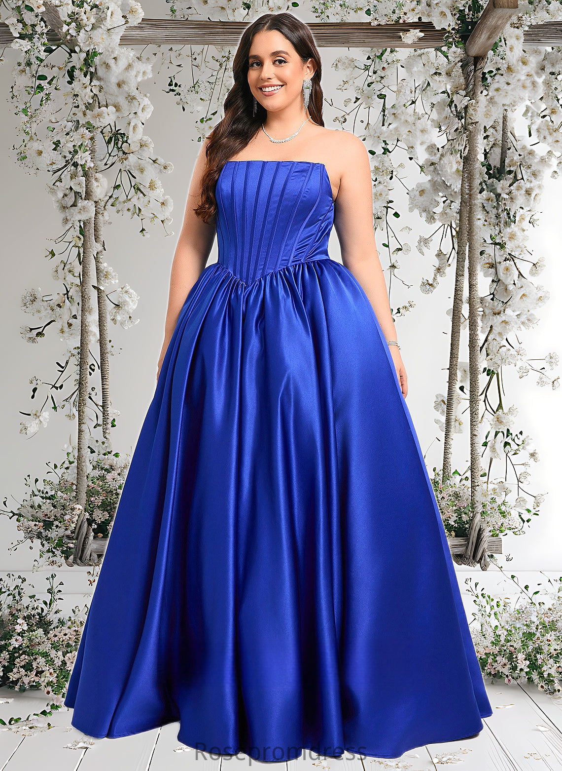 Sherry Ball-Gown/Princess Straight Floor-Length Satin Prom Dresses DSP0025831