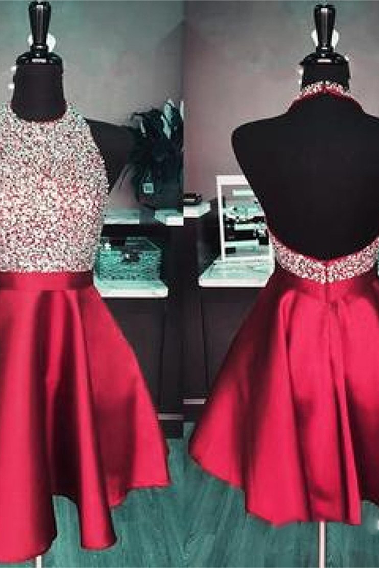 Glitter Rhinestones Navy Blue Party Homecoming Dresses Crystal Dress