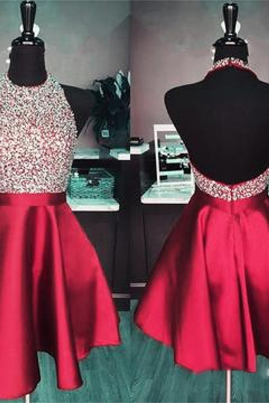 Glitter Rhinestones Navy Blue Party Homecoming Dresses Crystal Dress