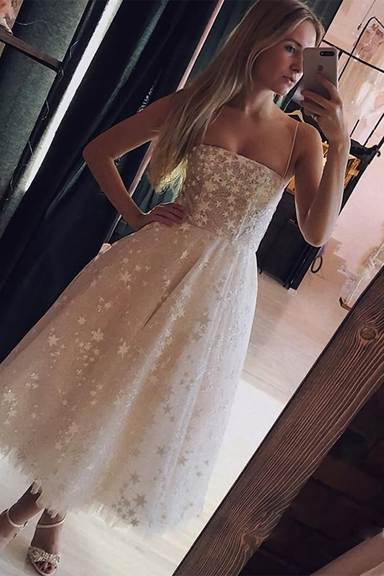A-Line/Princess Sleeveless Homecoming Dresses Gracie Satin Halter Sweep/Brush Train Ruffles Dresses