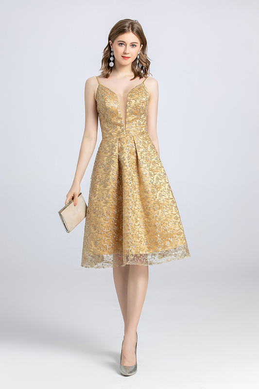 A-Line Spaghetti Straps Lace Homecoming Dresses Tori Open Back