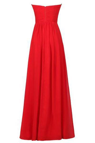 Sweetheart Bridesmaid Chiffon Prom Dress Long Evening Gown Blush RS235