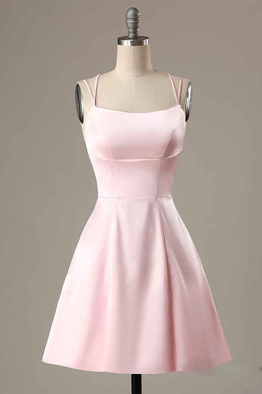 A-Line Spaghetti Straps With Lillie Homecoming Dresses Pockets