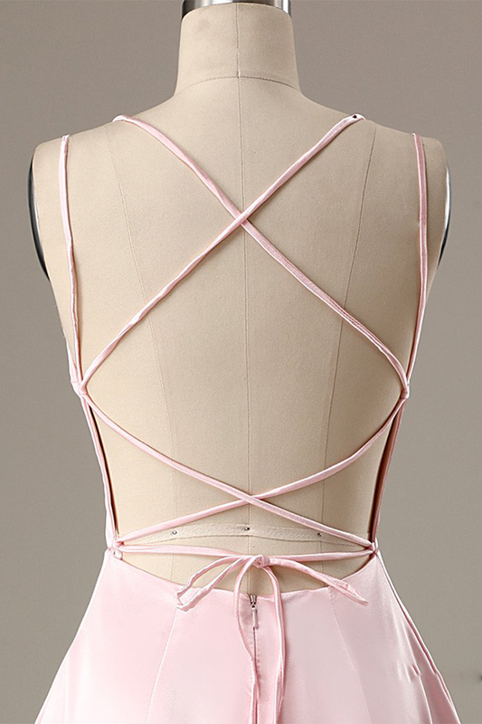 A-Line Spaghetti Straps With Lillie Homecoming Dresses Pockets