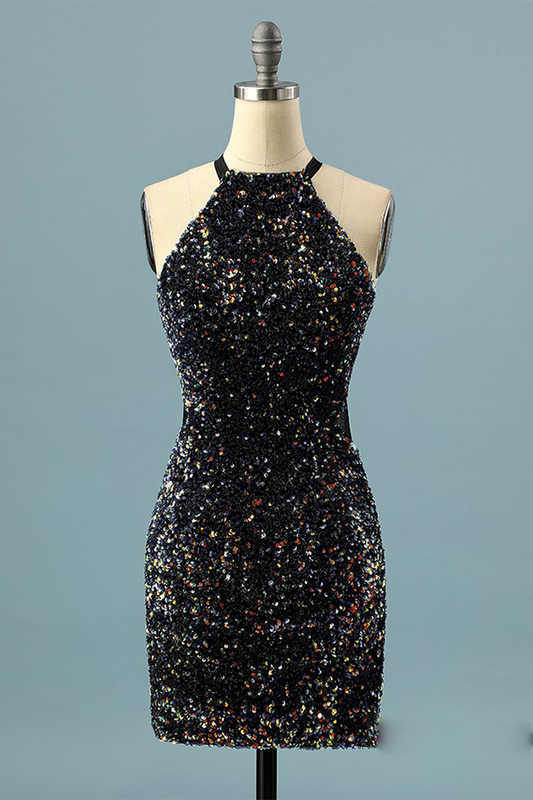Homecoming Dresses Miriam Glitter Sequin Halter