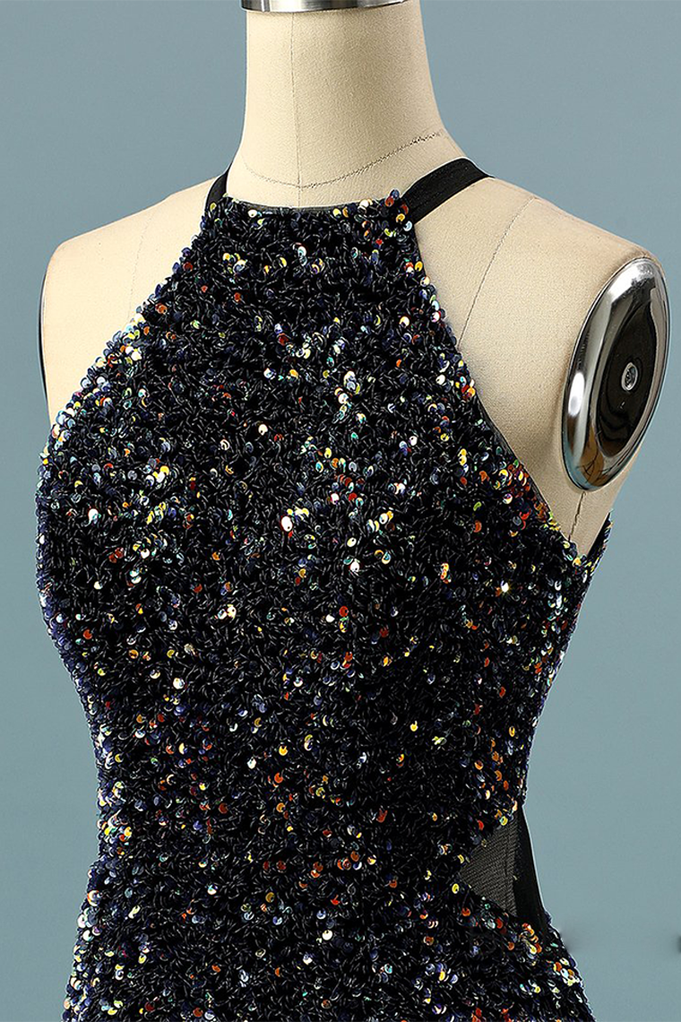 Homecoming Dresses Miriam Glitter Sequin Halter