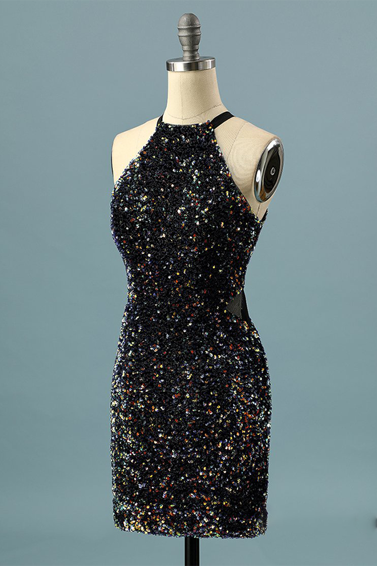 Homecoming Dresses Miriam Glitter Sequin Halter