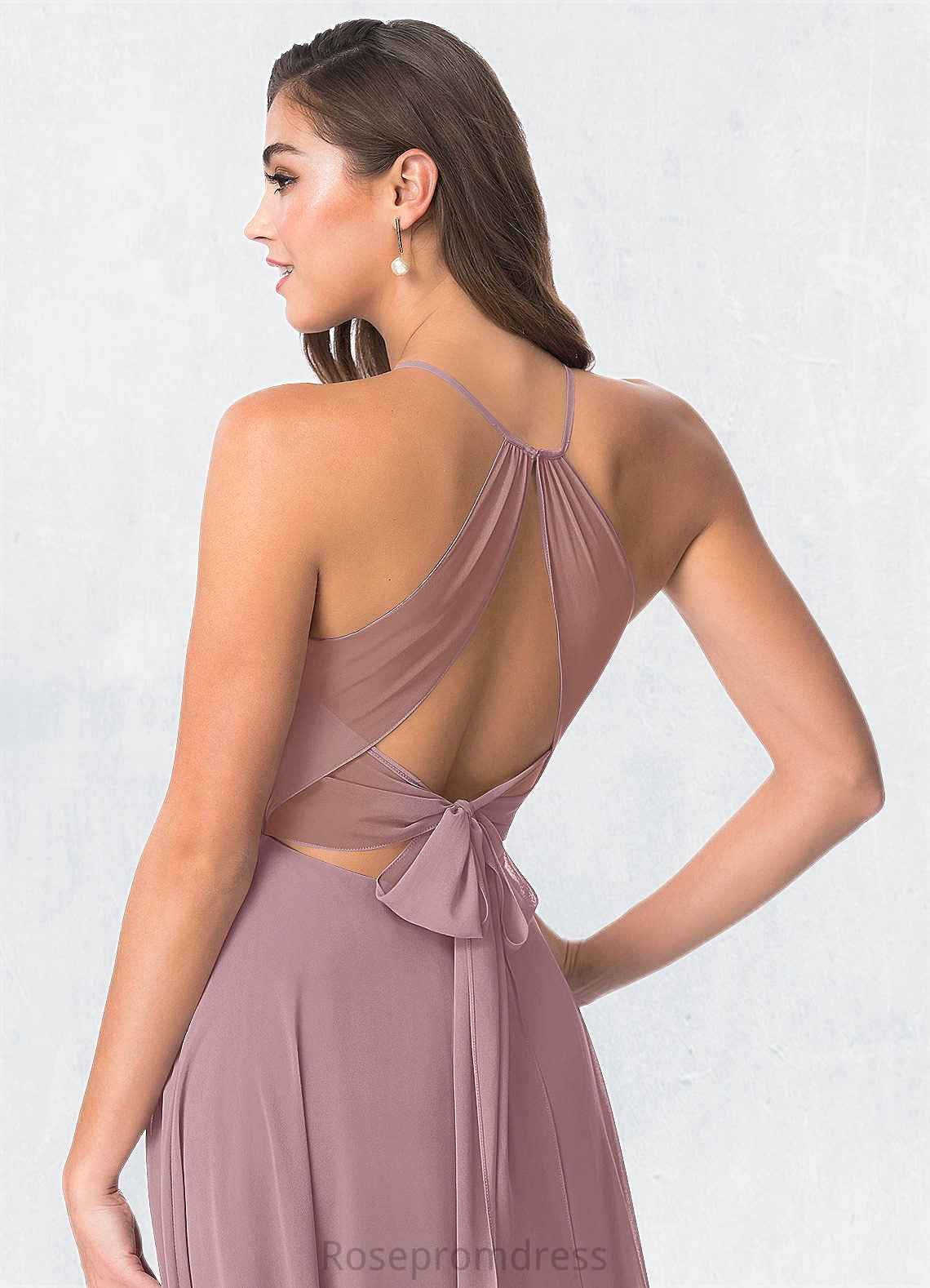 Serenity A-Line Pleated Chiffon Floor-Length Dress SRSP0019598