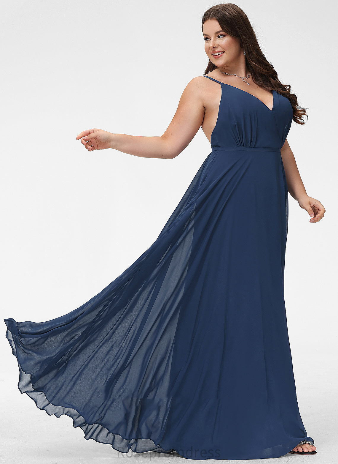 Prom Dresses V-neck Chelsea Split Front With A-Line Floor-Length