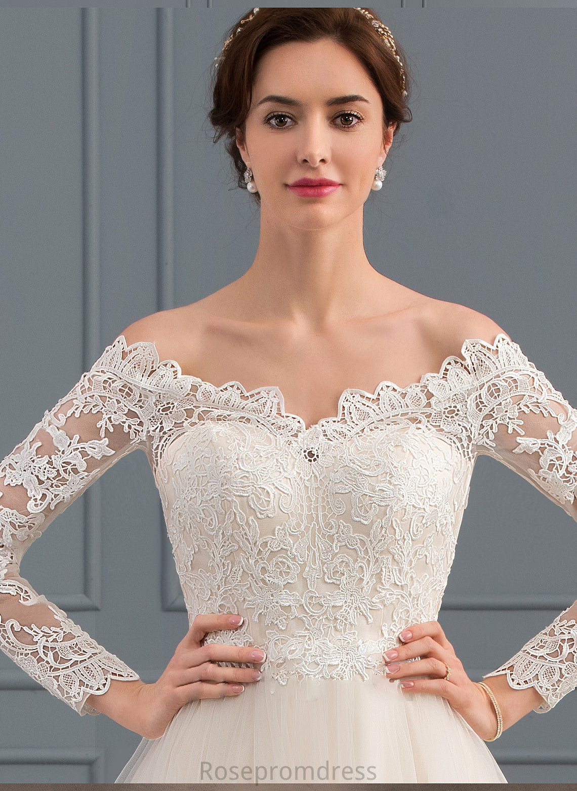 Ball-Gown/Princess Dress Train Lace Wedding Jamiya Wedding Dresses Chapel Tulle