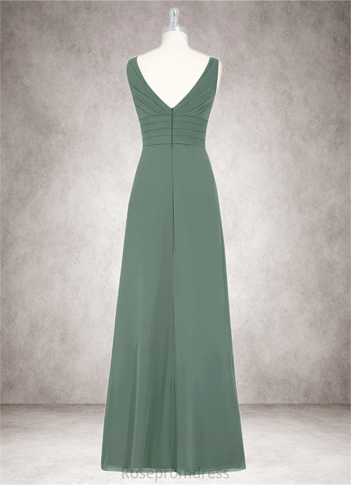 Kaylah A-Line Chiffon Floor-Length Dress SRSP0019655