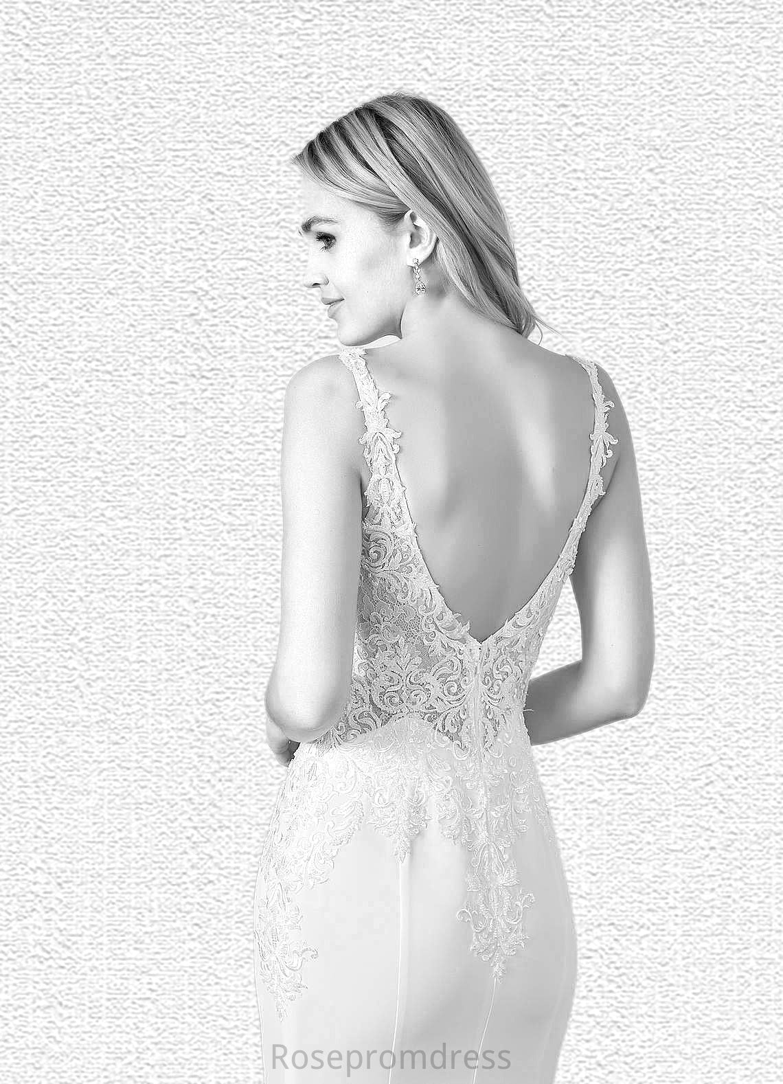 Barbara Mermaid Sequins Lace Cathedral Train Dress SRSP0020102