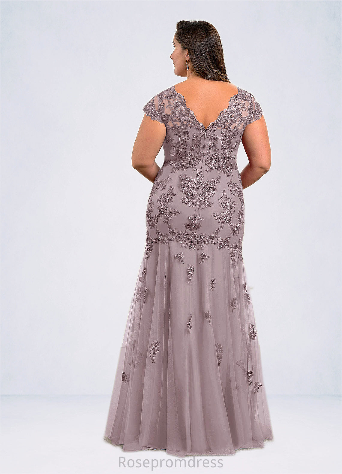 Emery Mermaid Sequins Tulle Floor-Length Dress SRSP0019857