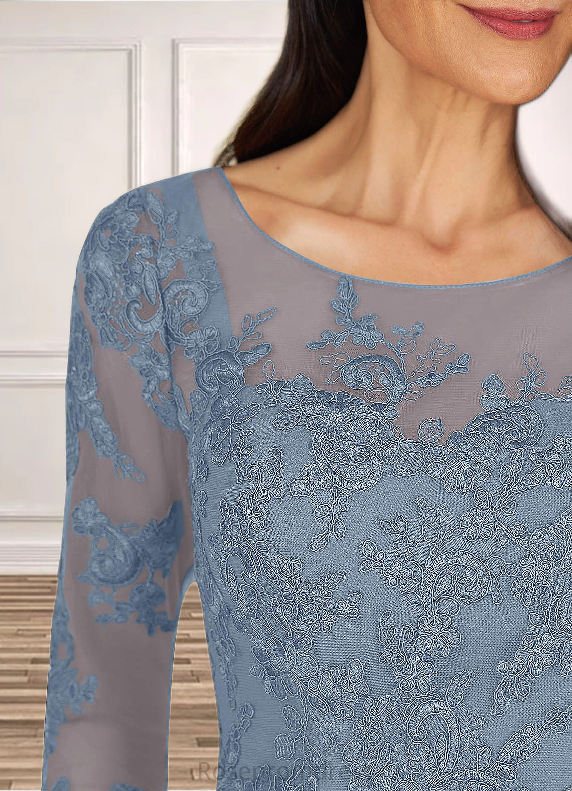 Hadassah A-Line Lace Tea-Length Dress SRSP0019829