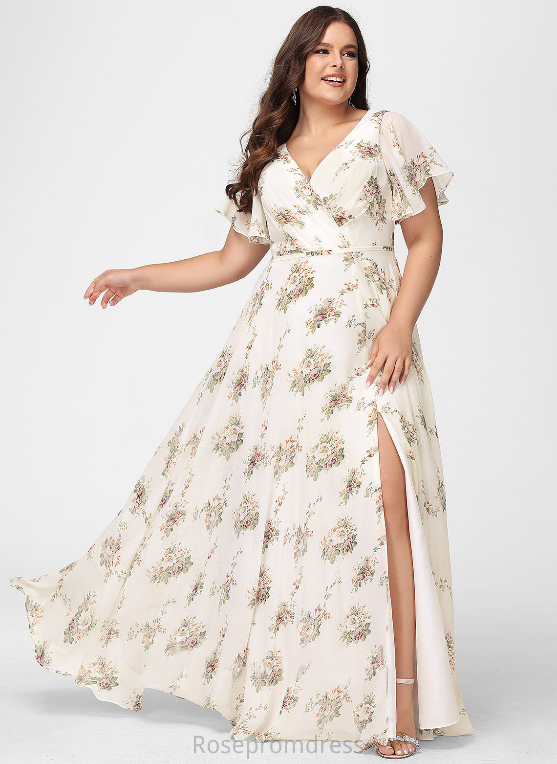 A-line V-Neck Neckline Fabric Length Silhouette Embellishment Floor-Length Kayden Bridesmaid Dresses