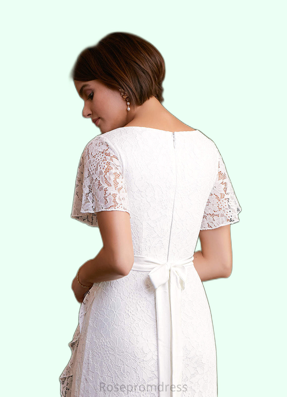 Esperanza A-Line Lace Floor-Length Dress SRSP0020046