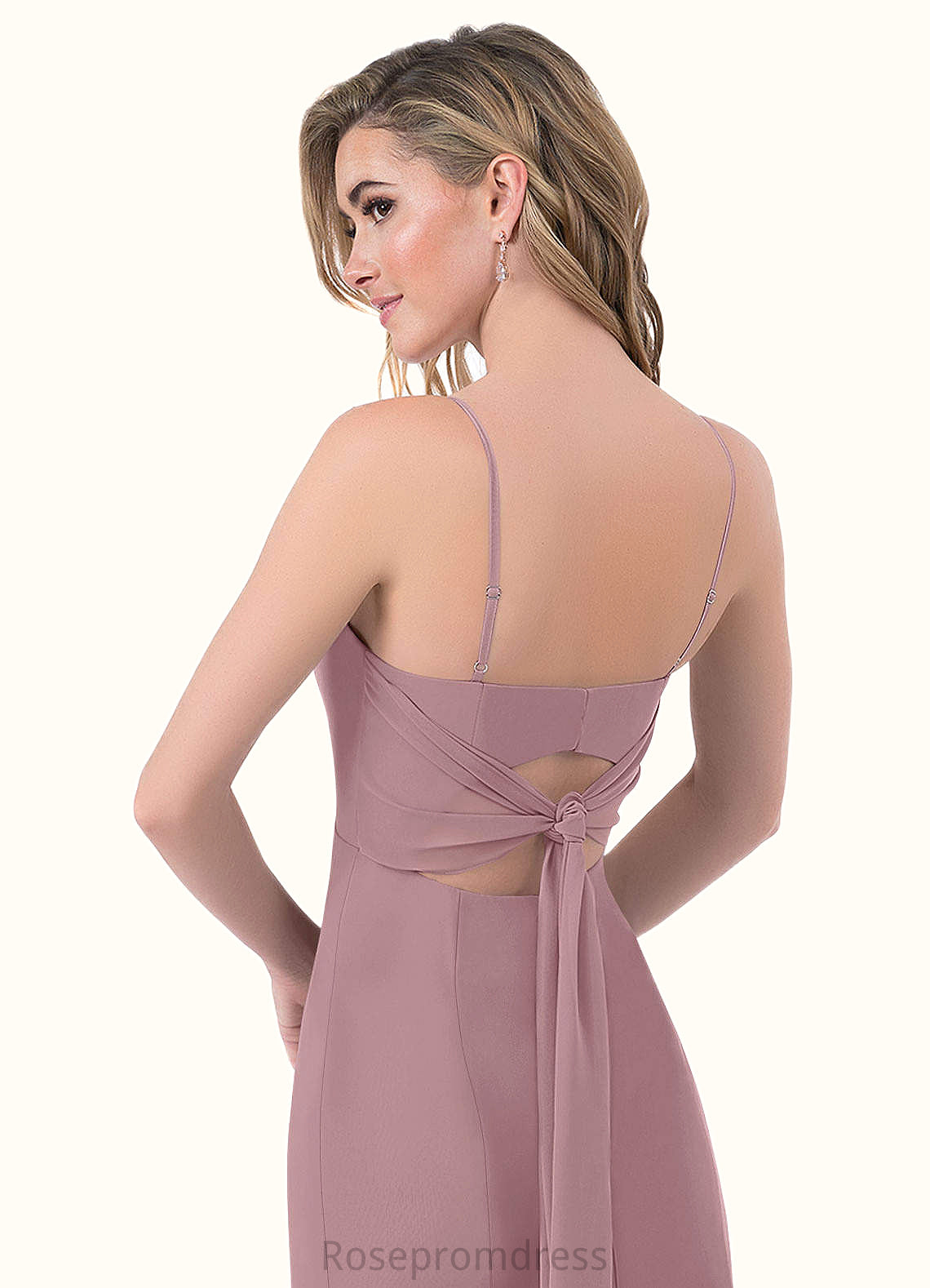 Myla A-Line Side Slit Chiffon Floor-Length Dress SRSP0019651