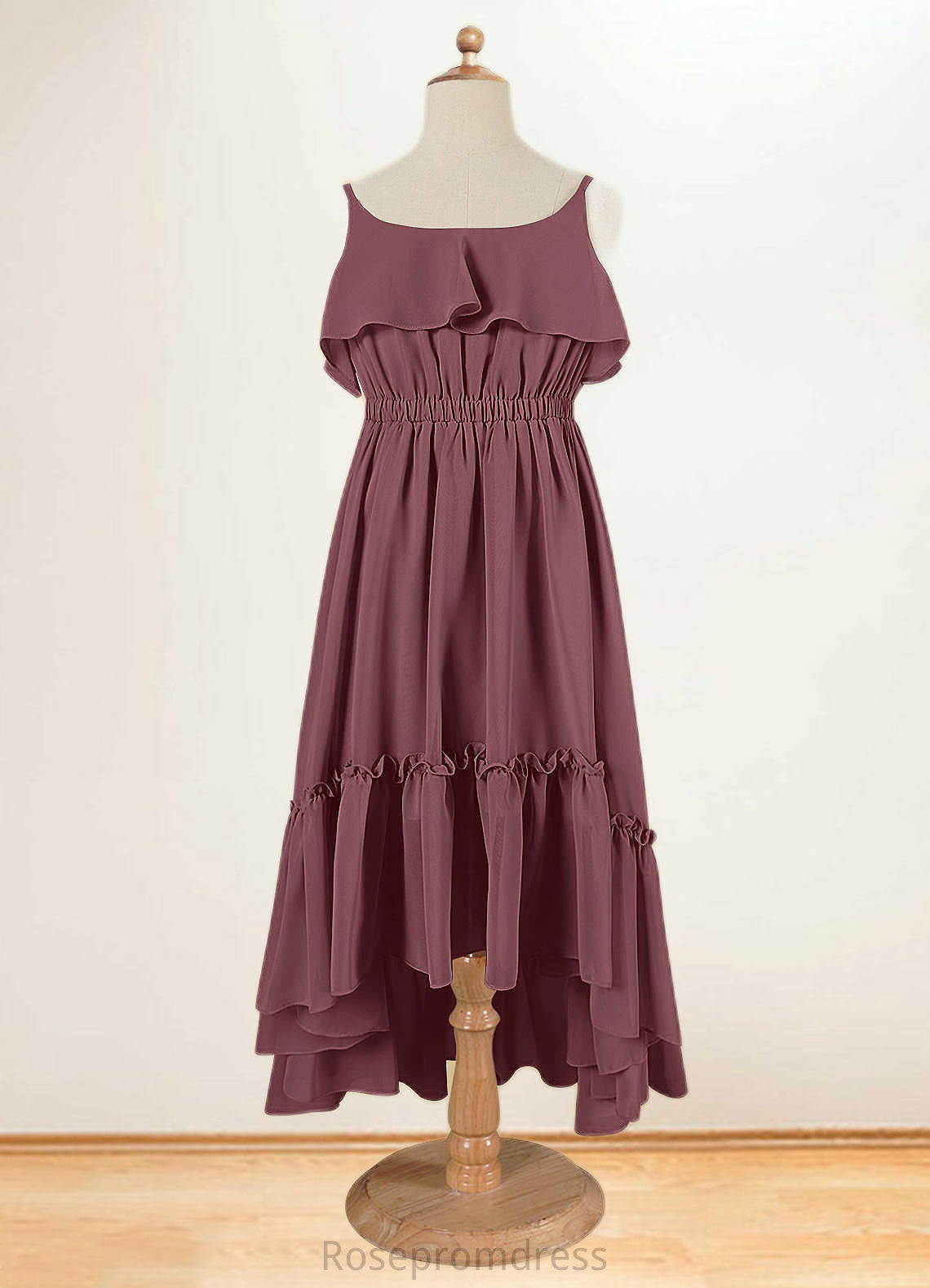 Nathaly A-Line Ruched Chiffon Asymmetrical Dress SRSP0019993
