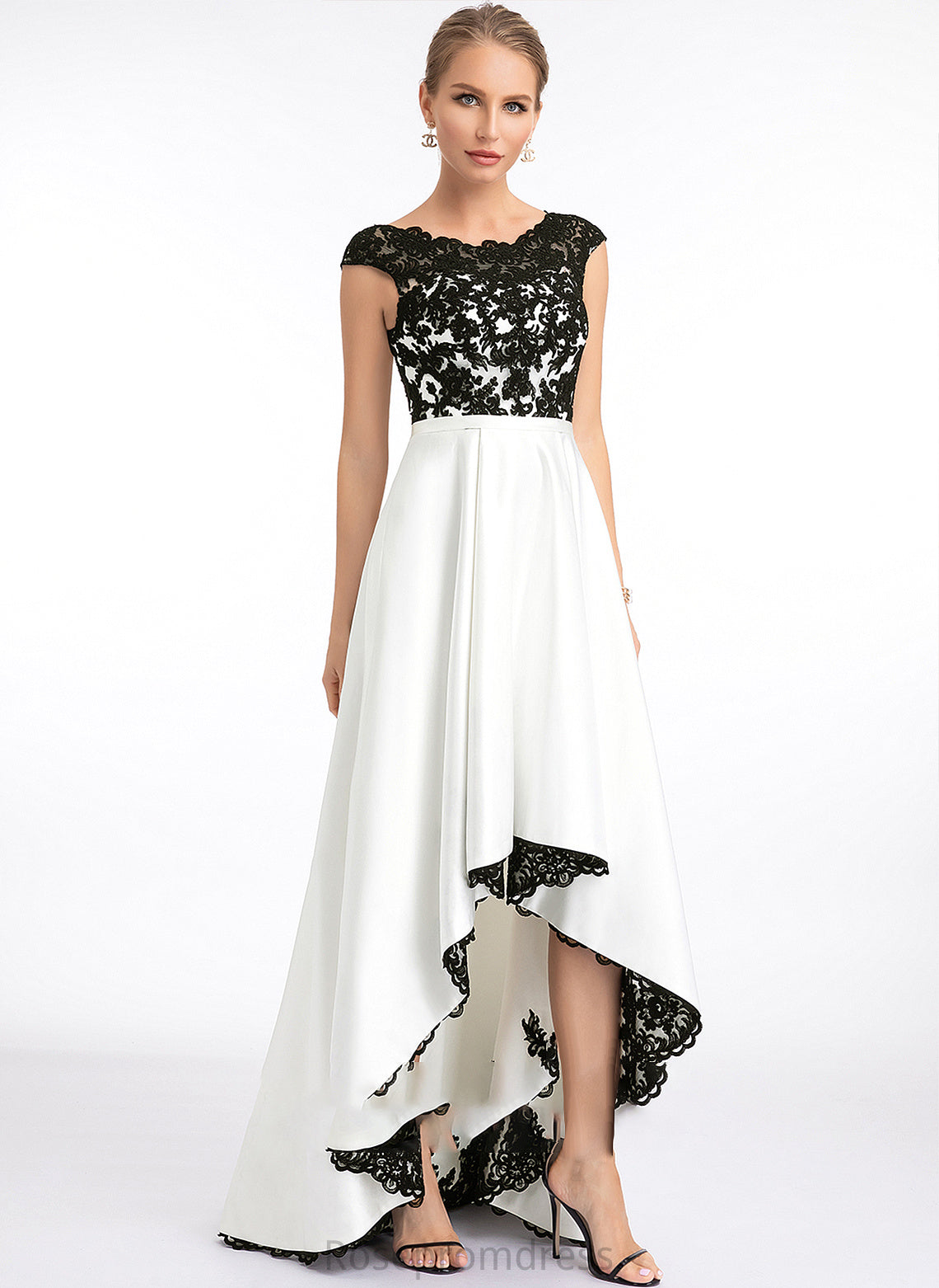 Ball-Gown/Princess Alissa Dress Satin Neck Asymmetrical Wedding Scoop Wedding Dresses