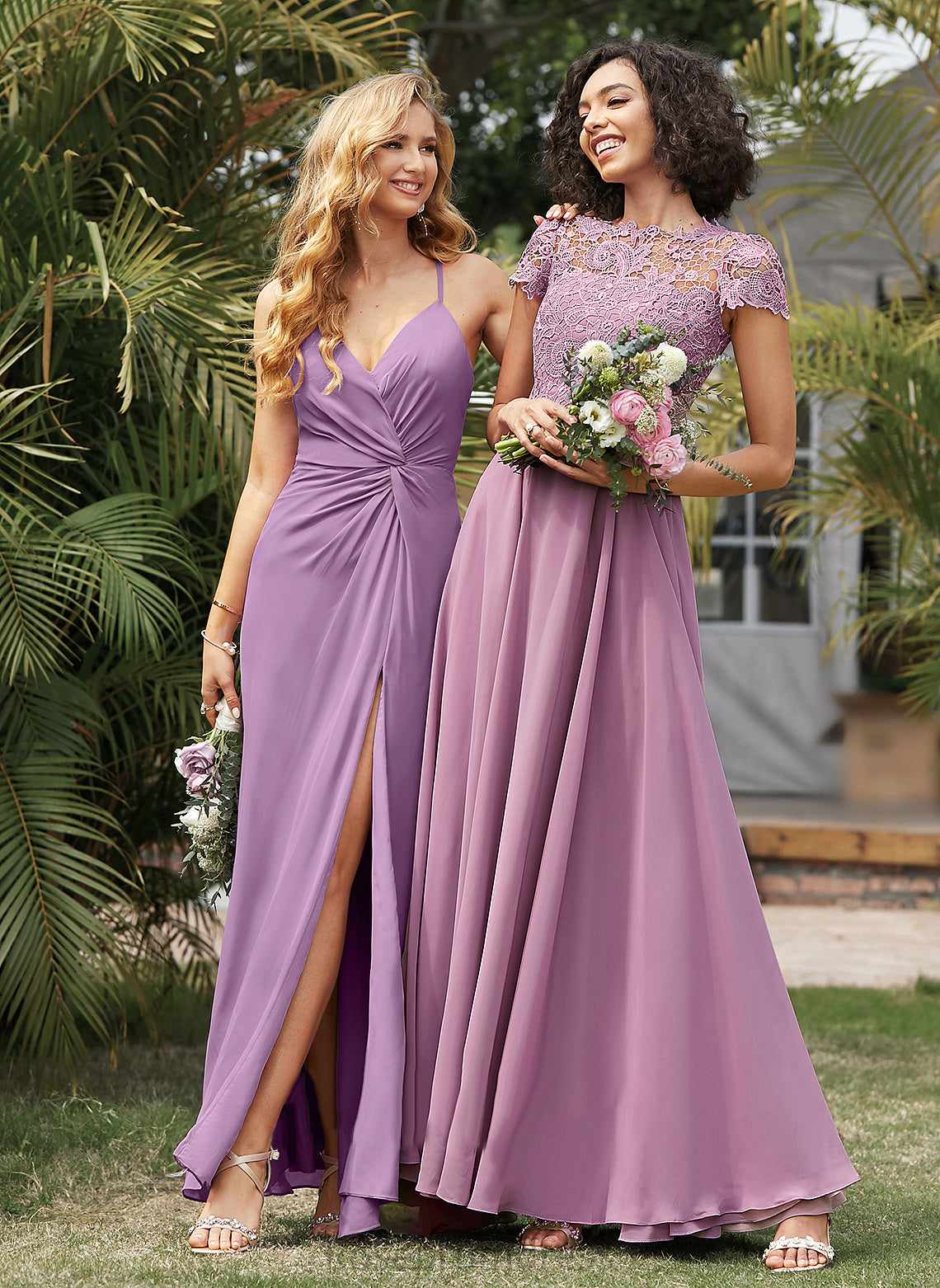 Prom Dresses With Pockets Lace Floor-Length Chiffon Noemi Neck A-Line Scoop