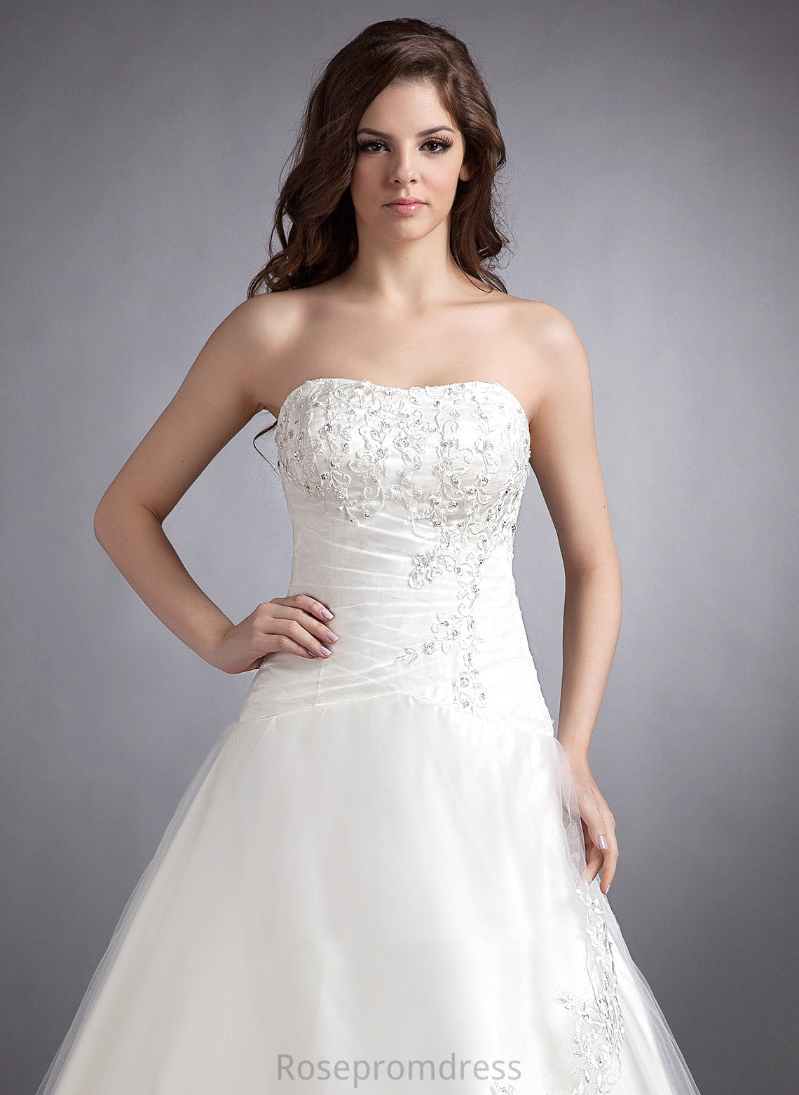 Chapel Beading With Train Ball-Gown/Princess Wedding Dresses Sweetheart Dress Lace Satin Wedding Diya