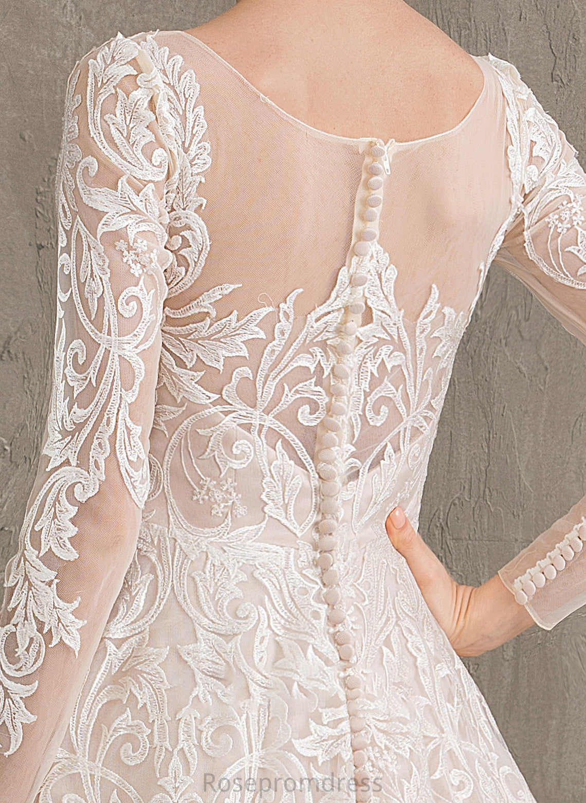 Court Illusion Wedding Lace Kit Train Wedding Dresses Dress Ball-Gown/Princess