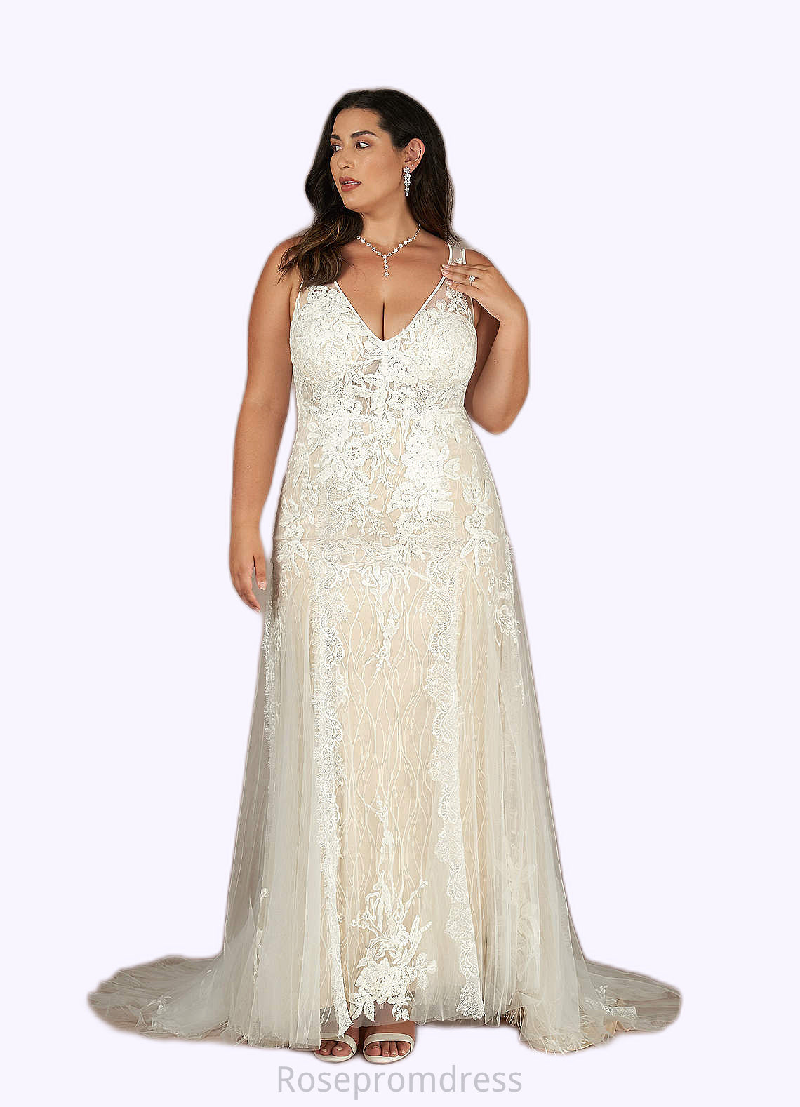Laylah Mermaid Sequins Tulle Chapel Train Dress SRSP0020058