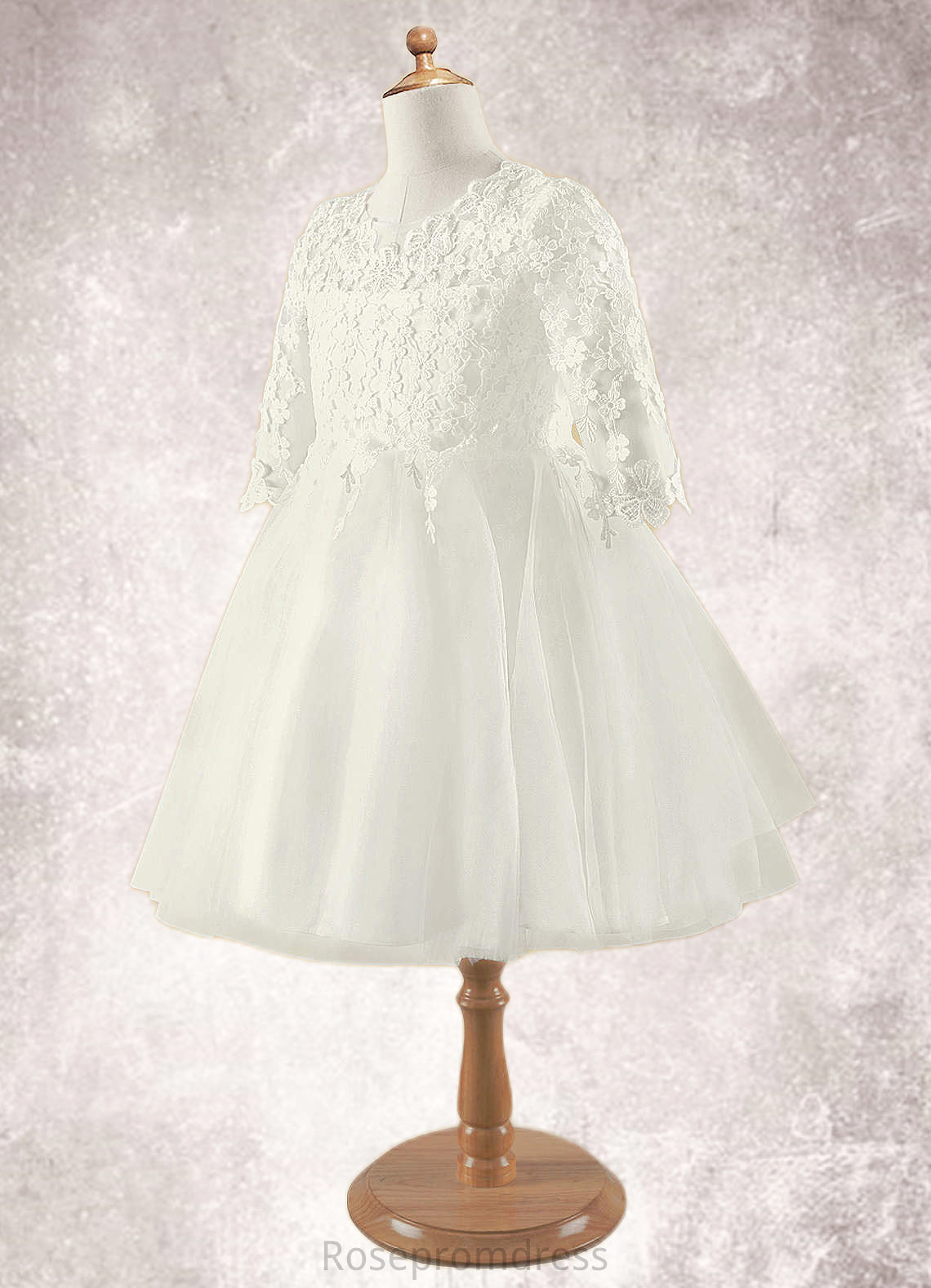 Tamia Ball-Gown Lace Tulle Knee-Length Dress SRSP0020241