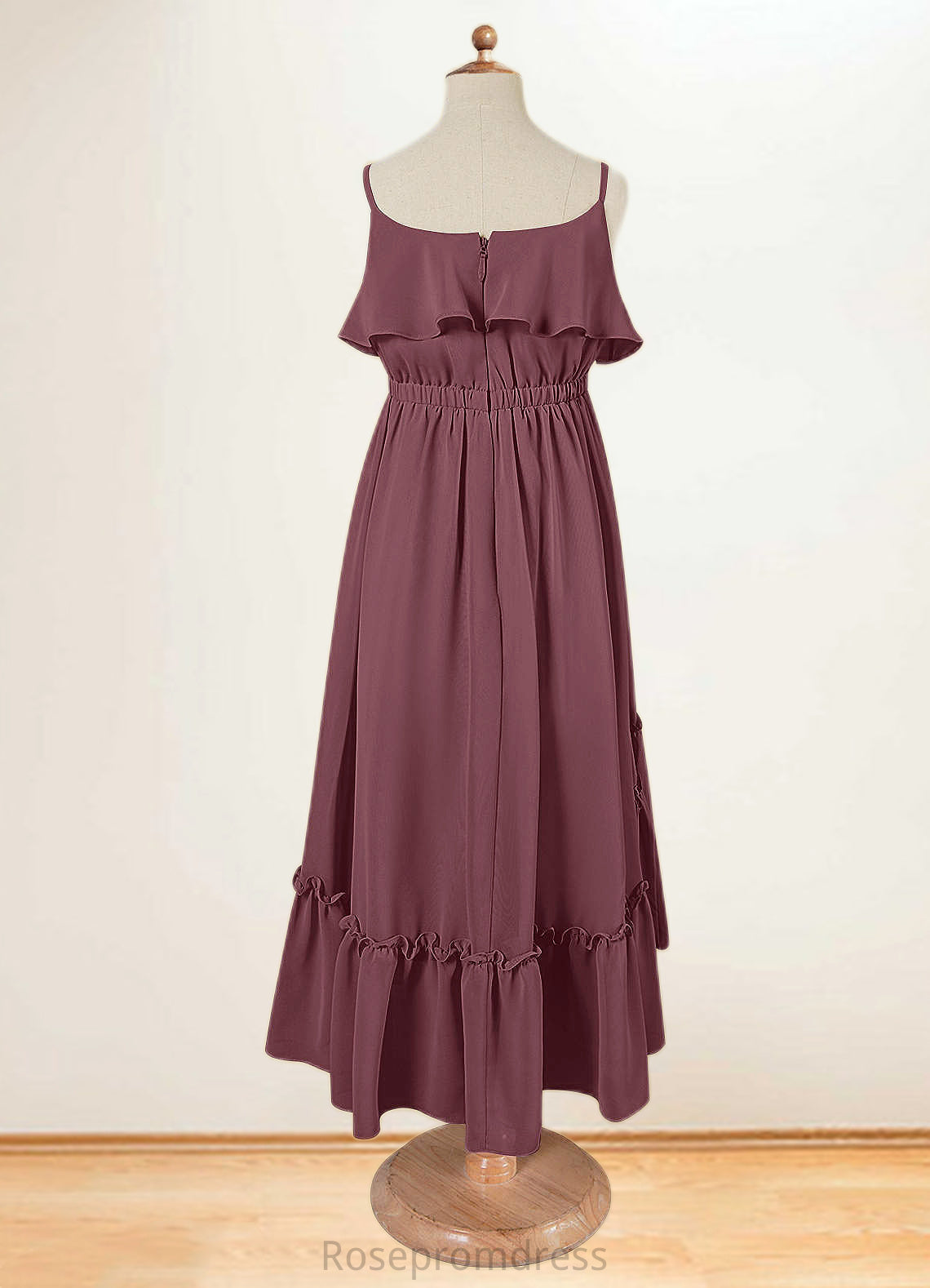 Nathaly A-Line Ruched Chiffon Asymmetrical Dress SRSP0019993
