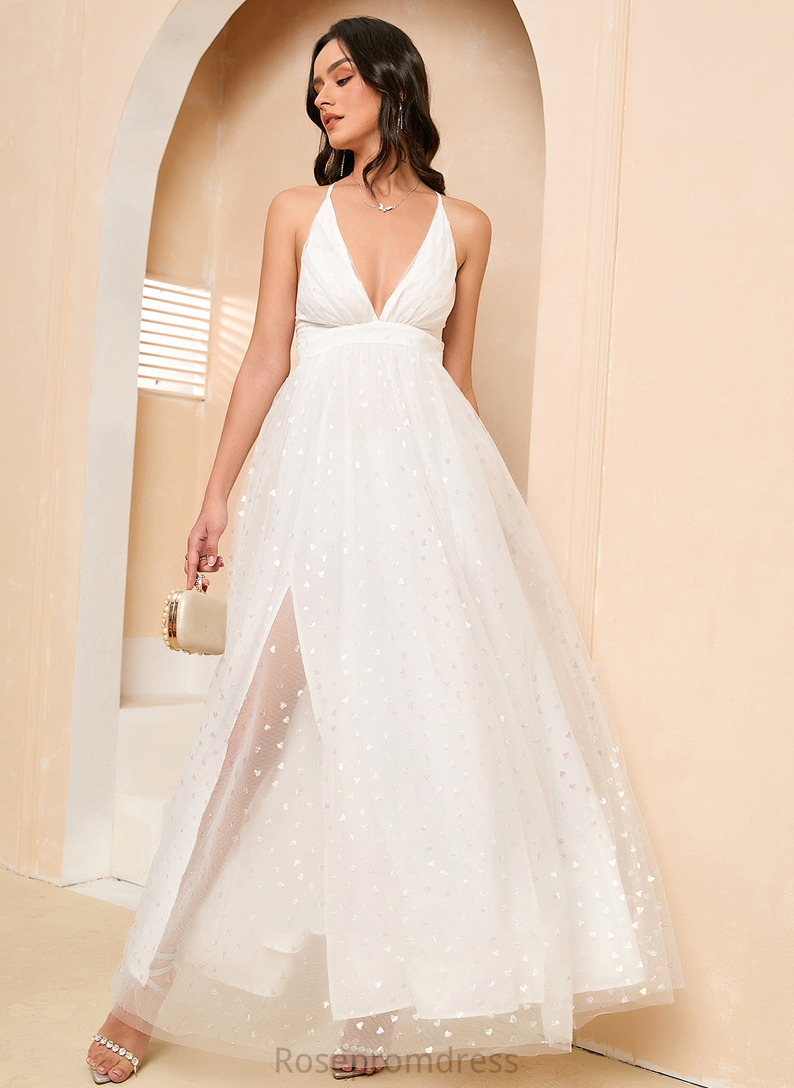 Dress Wedding Maggie Ankle-Length V-neck A-Line Wedding Dresses