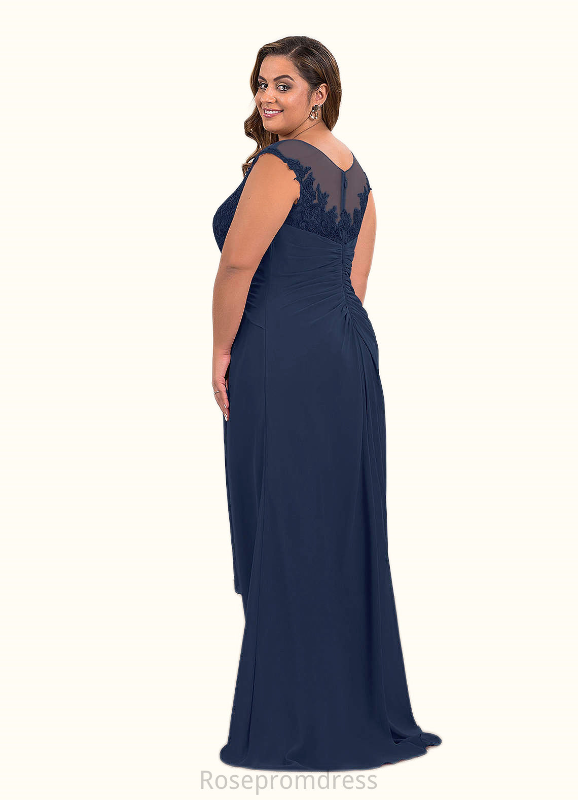 Alison A-Line Sequins Chiffon Asymmetrical Dress SRSP0019823